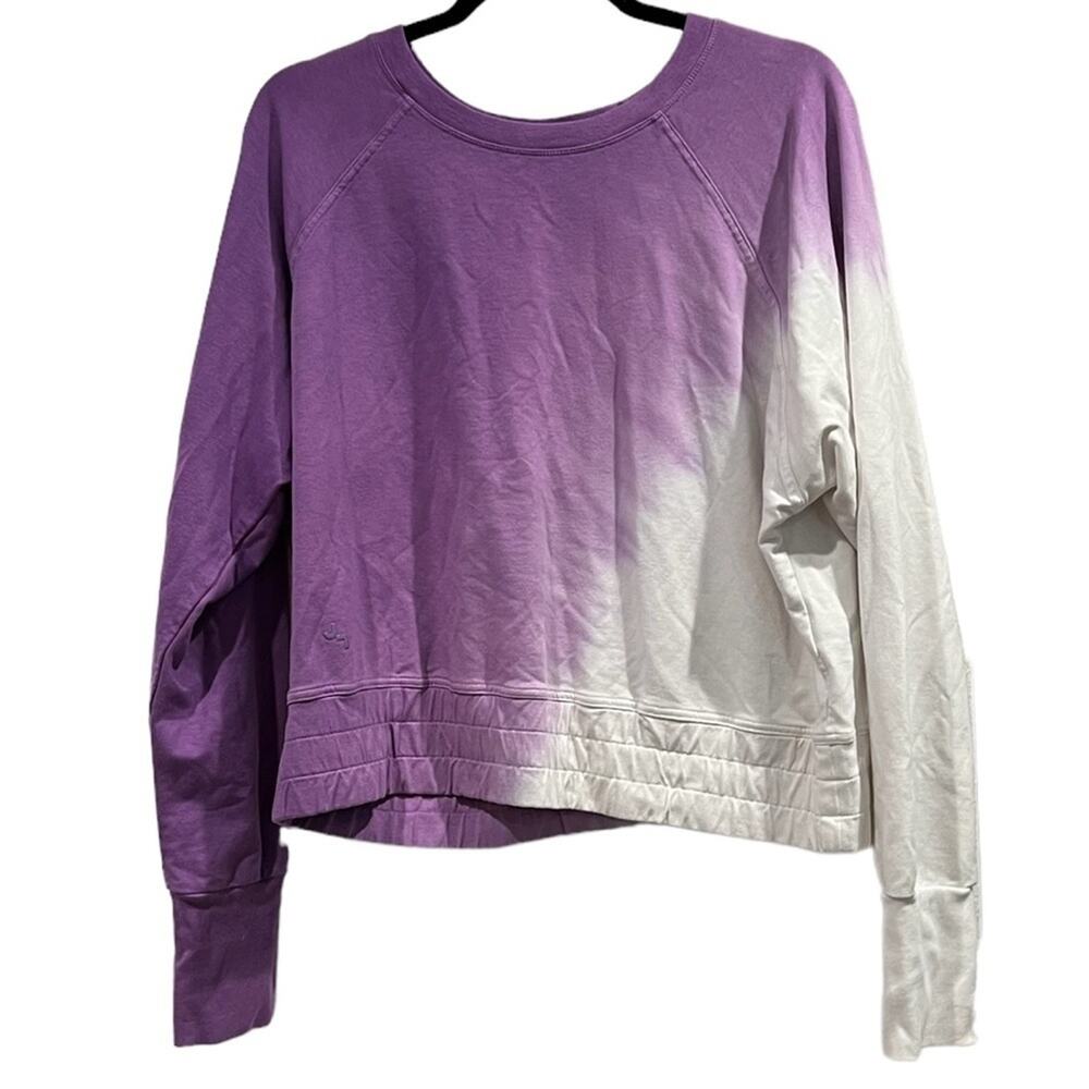 JoyLab Purple Ombre Sweatshirt Modal Blend Lounge Pullover Womens L